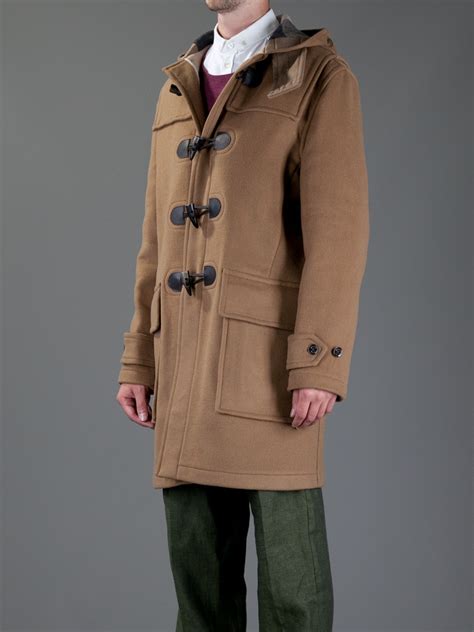 burberry mens duffle coats|burberry pea coat sale men.